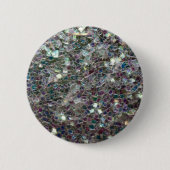 Glänzendes farbenfrohes Silbermosaik Button (Vorderseite)