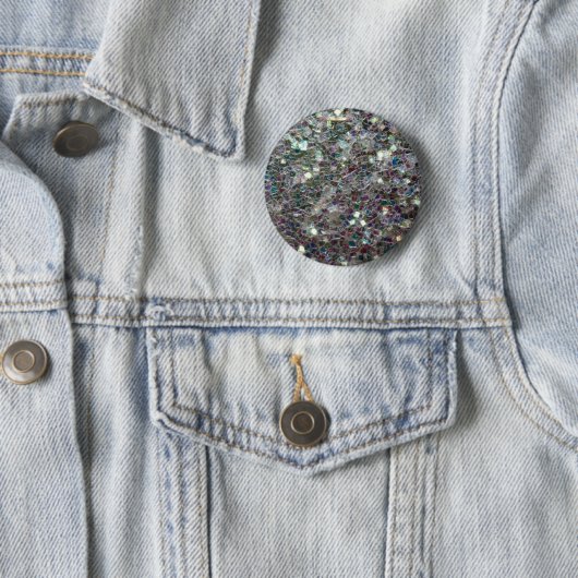 Glänzendes farbenfrohes Silbermosaik Button (Beispiel)