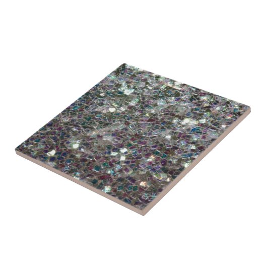 Glänzendes farbenfrohes Silbermosaik Fliese (Seite)