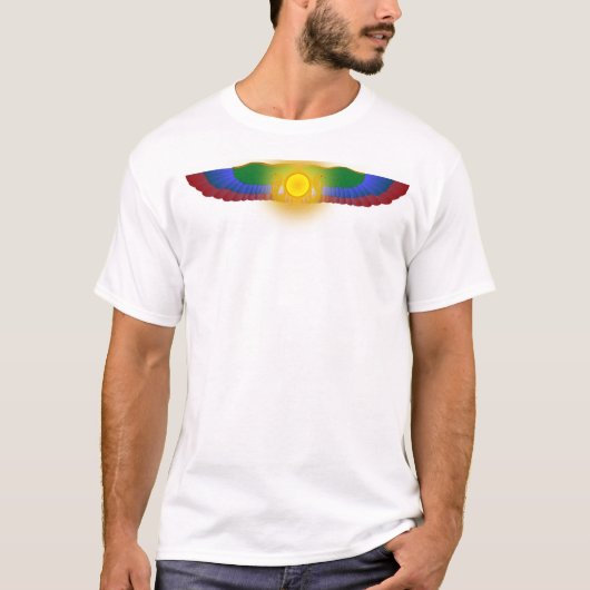 GLÄNZENDES FLIEGEN-DISC T-Shirt (Vorderseite)