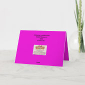 Glänzendes Fuchsia-Einhorn-Glitter-Pegasus Karte (Rückseite)