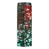 Glänzendes funkelndes Weihnachten Thermosbecher (Rückseite)