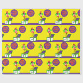 Glänzendes Geschenkpapier April-Scherz-Tag Clown  (Flach)