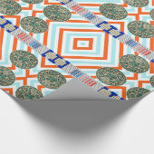 Glänzendes Geschenkpapier, Aztec-Streifen Geschenkpapier (Ecke)
