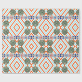 Glänzendes Geschenkpapier, Aztec-Streifen Geschenkpapier (Flach)