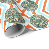 Glänzendes Geschenkpapier, Aztec-Streifen Geschenkpapier (Rolleneckpunkt)