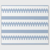 Glänzendes Geschenkpapier Blau-Weiß gestreift (Flach)