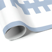 Glänzendes Geschenkpapier Blau-Weiß gestreift (Rolleneckpunkt)