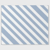 Glänzendes Geschenkpapier Blau & Weiß gestreift (Flach)