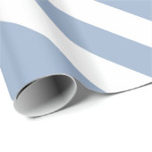 Glänzendes Geschenkpapier Blau & Weiß gestreift (Rolleneckpunkt)
