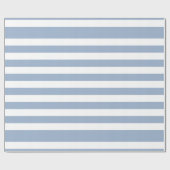 Glänzendes Geschenkpapier Blau & Weiß gestreift (Flach)