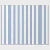 Glänzendes Geschenkpapier Blau-Weiß gestreift (Flach)