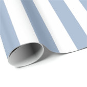 Glänzendes Geschenkpapier Blau-Weiß gestreift (Rolleneckpunkt)