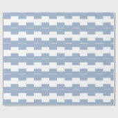 Glänzendes Geschenkpapier Blau-Weiß gestreift (Flach)
