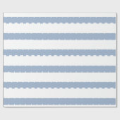 Glänzendes Geschenkpapier Blau-Weiß gestreift (Flach)