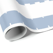 Glänzendes Geschenkpapier Blau-Weiß gestreift (Rolleneckpunkt)
