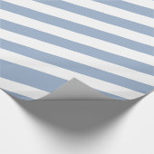 Glänzendes Geschenkpapier Blau-Weiß gestreift (Ecke)