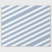 Glänzendes Geschenkpapier Blau-Weiß gestreift (Flach)