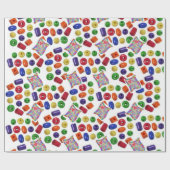 Glänzendes Geschenkpapier Farben (Flach)