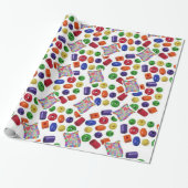 Glänzendes Geschenkpapier Farben (Ungerollt)
