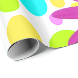 Glänzendes Geschenkpapier floral