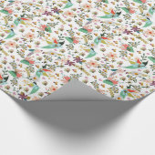 Glänzendes Geschenkpapier, Floral Geschenkpapier (Ecke)
