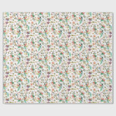 Glänzendes Geschenkpapier, Floral Geschenkpapier (Flach)