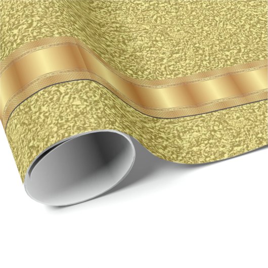 Glänzendes Geschenkpapier Gold (Rolleneckpunkt)