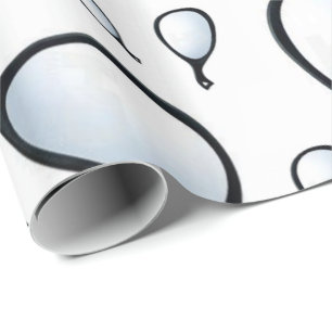 Glänzendes Geschenkpapier Handspiegel Stylist Fris