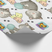 Glänzendes Geschenkpapier Katze (Ecke)