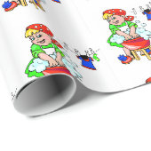 Glänzendes Geschenkpapier Reinigungsdamen-Dienste (Rolleneckpunkt)