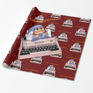 Glänzendes Geschenkpapier, Rosa Schreibmaschine Ka Geschenkpapier