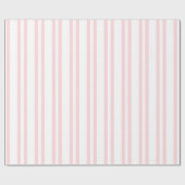 Glänzendes Geschenkpapier Rosa & Weiß gestreift (Flach)