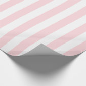 Glänzendes Geschenkpapier Rosa & Weiß gestreift (Ecke)