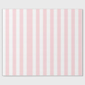 Glänzendes Geschenkpapier Rosa & Weiß gestreift (Flach)