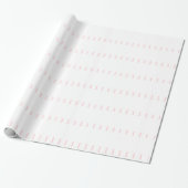 Glänzendes Geschenkpapier Rosa & Weiß gestreift (Ungerollt)
