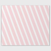 Glänzendes Geschenkpapier Rosa & Weiß gestreift (Flach)