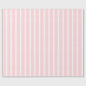 Glänzendes Geschenkpapier Rosa & Weiß gestreift (Flach)