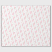 Glänzendes Geschenkpapier Rosa & Weiß gestreift (Flach)