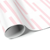 Glänzendes Geschenkpapier Rosa & Weiß gestreift (Rolleneckpunkt)