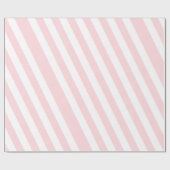 Glänzendes Geschenkpapier Rosa & Weiß gestreift (Flach)