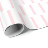 Glänzendes Geschenkpapier Rosa & Weiß gestreift (Rolleneckpunkt)