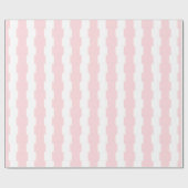 Glänzendes Geschenkpapier Rosa & Weiß gestreift (Flach)