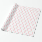 Glänzendes Geschenkpapier Rosa & Weiß gestreift (Ungerollt)