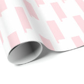Glänzendes Geschenkpapier Rosa & Weiß gestreift (Rolleneckpunkt)