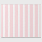 Glänzendes Geschenkpapier Rosa & Weiße Streifen (Flach)