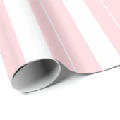 Glänzendes Geschenkpapier Rosa & Weiße Streifen (Rolleneckpunkt)
