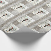 Glänzendes Geschenkpapier viktorianisch (Ecke)