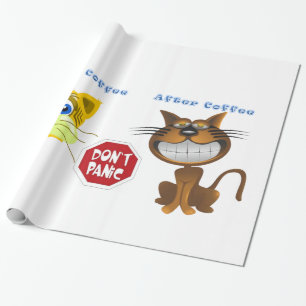 Glänzendes Geschenkpapier, Vorher Nachher Kaffee K Geschenkpapier