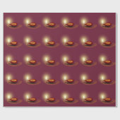 Glänzendes glückliches Diwali Diya - Packpapier (Flach)